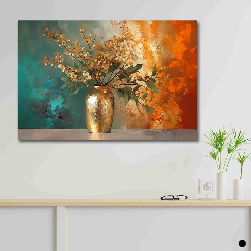 Unframed Rolled Art Print||Abstract Flower Canvas Wall Art Print for Home Décor And Office||Unframed canvas Painting For Wall decor||Home wall and Office Interior CR-144