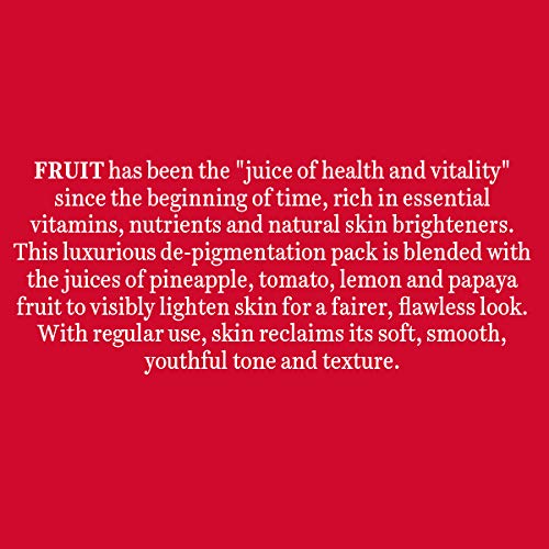 Text on a red background discussing the benefits of fruit juices for skin health.