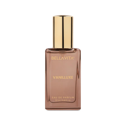 BELLAVITA Vanilluxe | Long Lasting | 20ml | Perfume for Man |Unisex Perfume | Cedarwood, Jasmine | Musky, Floral, Vanilla Premium Fragrance