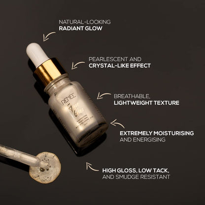 RENEE Face Gloss Highlighting Strobe Serum, Hyaluronic Acid Hydration & Illumination, Paraben-Free, Vegan, Lightweight, Non-Greasy Hydrating Serum for Radiant, Dewy Skin