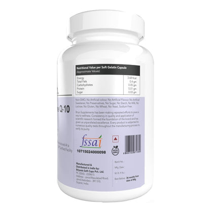 Supplement bottle with label on a white background