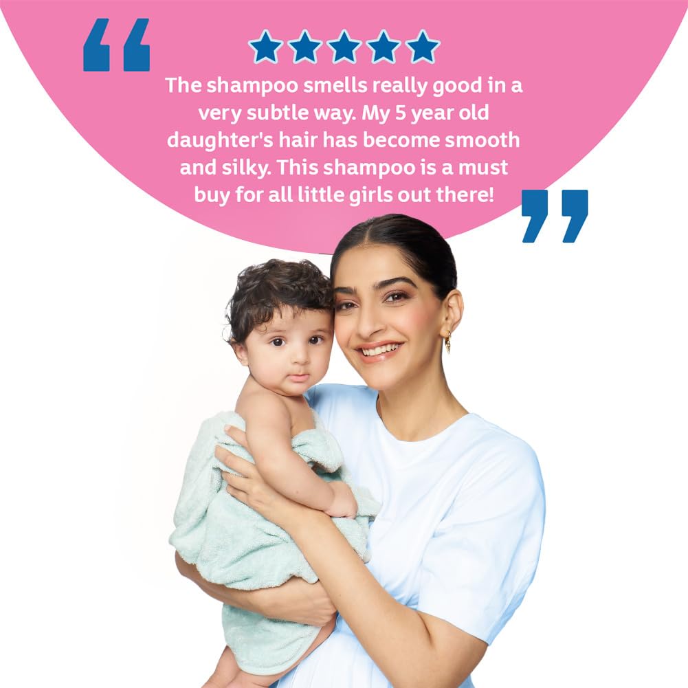 Johnson's Baby Active Kids Shiny Drops Shampoo, 200ml | With Argan Oil & Silk Proteins | For Shiny & Silky Hair |Deeply Cleanses Hair & Scalp | No More Tears Formula | No Added Parabens, Dyes, Sulphates & Pthalates | Paediatrician Tested