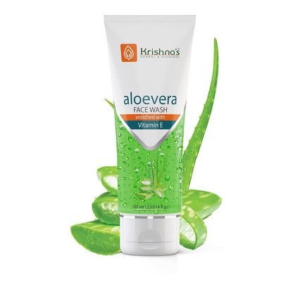 Krishna's Aloe Vera Face Wash - 100 ml | Softening & Supple Face Wash for Daily Use with Goodness of Aloe Vera