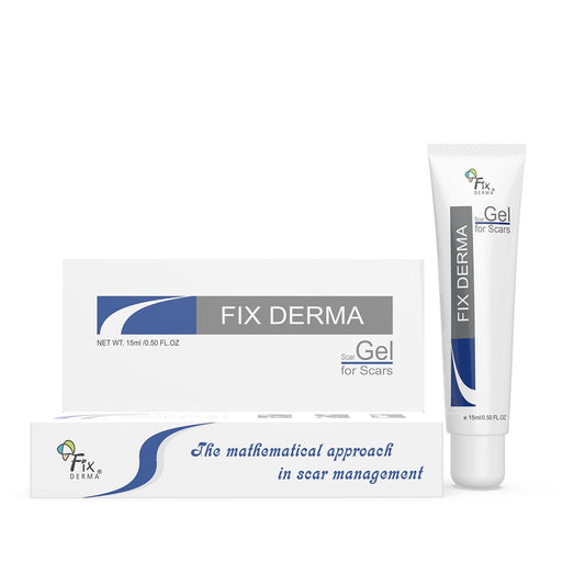 Fixderma Scar gel, Reduces Acne Scars, Surgery Scars, Injury Scars, Burn Scars, Keloid Scars, Scar Diminishing Gel, Scars due to Stretch marks, Suitable for all skin types- 15g
