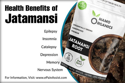 Namo Organcis Jatamansi Root 100g - Balchad - Jatamasi Jadd - Jatila - Nardostachys Jatamansi - Pure & Natural (100 Grams)