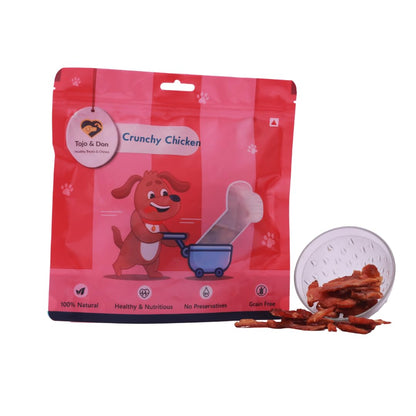 Tojo & Don Premium Crunchy Chicken Dog Treats, 100 g | 100% Natural Single-Ingredient Chicken | High-Protein Healthy Treats | No Preservatives | Vacuum Packed for Freshness | Dog Treats