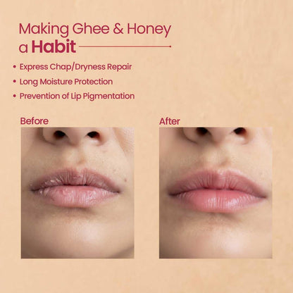 Nat Habit Lip Butter with Fresh Beetroot, Squalane, Desi Ghee & Raw Honey | Natural Lip Balm for Pink Lips, Intense Nourishment & Chapped Lips | 10g