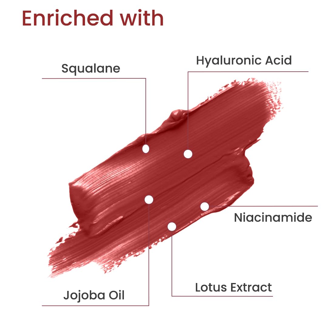 Earth Rhythm Airy Weary Lipstick – Eroso | Moisturize Dry chapped Lips,Matte Finish | Hyaluronic Acid, Jojoba Seed Oil, Lotus extract – 3.5g
