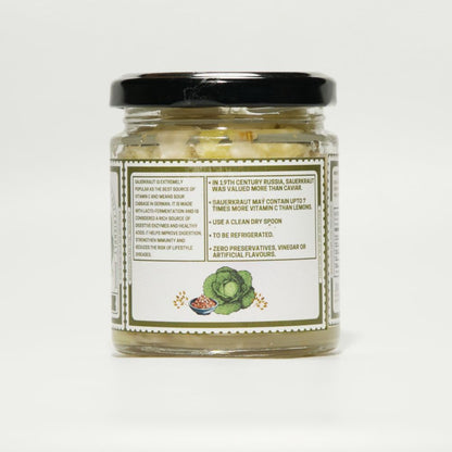 MAVI's Classic Sauerkraut | Organic Cabbage & Ajwain seeds | Fermented Cabbage | Gut Friendly | 200g | Pack of 1 |