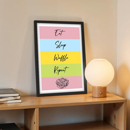 Framed Food Wall Art for Kitchen, Restaurant & Cafe, Black Synthetic Wood Frame, 300 GSM Illustration Print, 10x13 Inch, ART-14