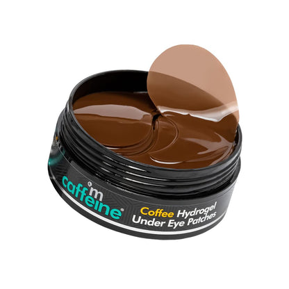 mCaffeine Coffee Hydrogel Under Eye Patches For Dark Circles & Puffiness Reduction |Winter Eye Care Routine | Eye Patch with Caffeine & Hyaluronic Acid | Moisture-Lock Technique For 2X Hydration - 30 Pairs for both Women and Men | 90G