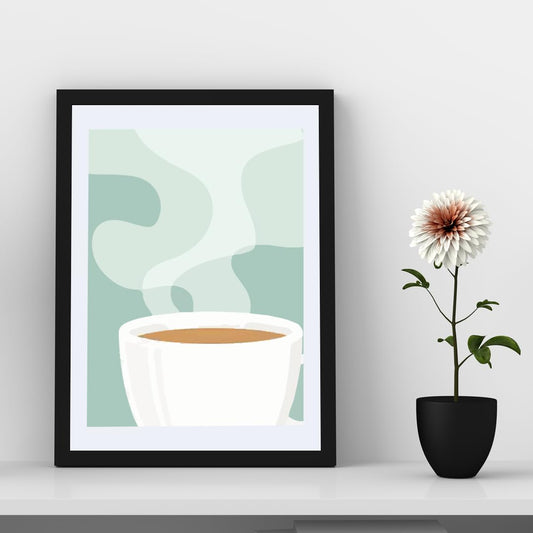 wall frames for living room Bedroom Office decor/Paintings for home decoration Brown Framed poster art prints for room decor (Multicolor single frame) (10x13 inches, ART 3)
