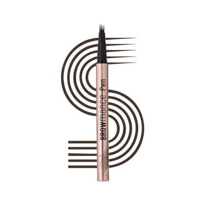 Swiss Beauty BROWmance Pen | Fills In Sparse Hair | 8-Hour Stay | Waterproof | Shade- 03 Dark Brown | 1ml