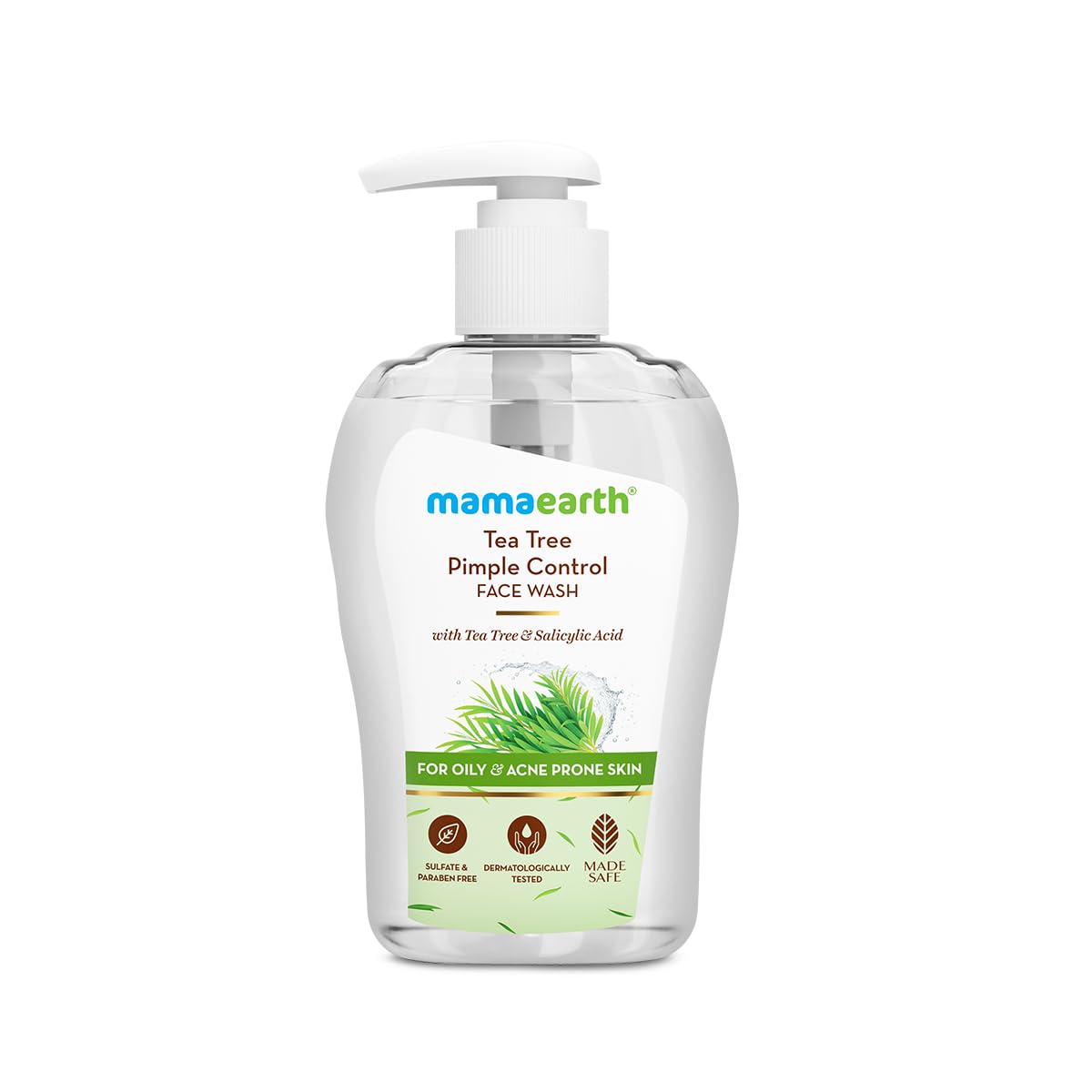 Mamaearth Tea Tree Pimple Control, Anti Acne Face Wash with Tea Tree & Salicylic for Oily & Acne-Prone Skin - 250 ml | Controls Oil to Prevent Pimples | Made Safe