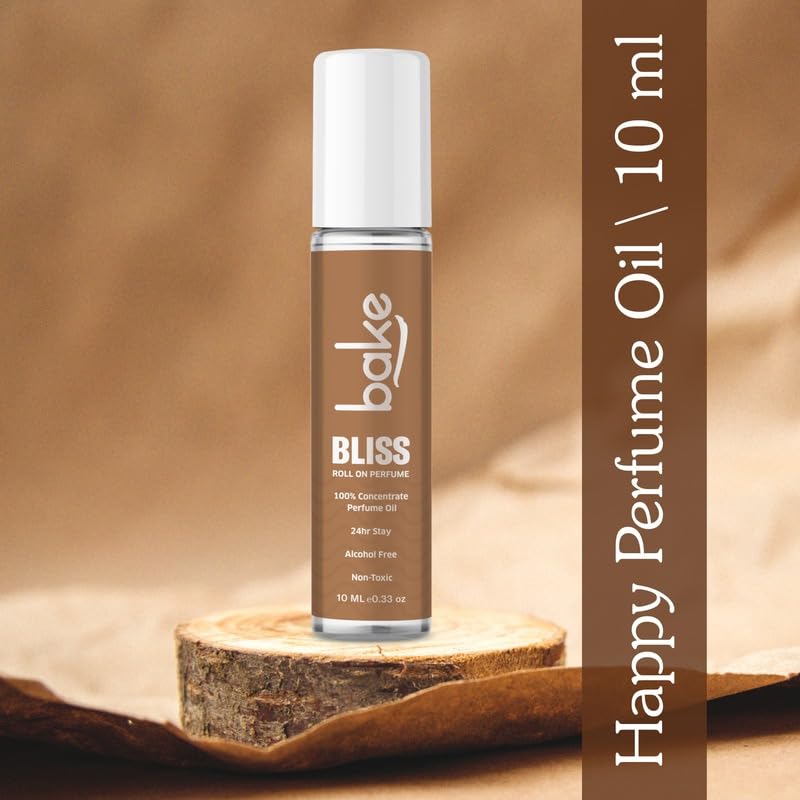 BAKE Bliss Attar Oil Concentrated Perfume Oil Roll on Fragrance| 24 Hours Stay & Alcohol Free | Unisex,Passion Fruit | 10ml