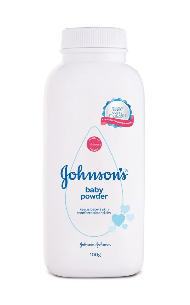 Johnson's Baby Powder 100g | Plant-Based Baby Powder | Absorbs 2X Moisture | Helps Prevent Diaper Rash | For Sensitive Skin | Dermatologist Tested | No Parabens, Sulphates, Dyes or Phthalates