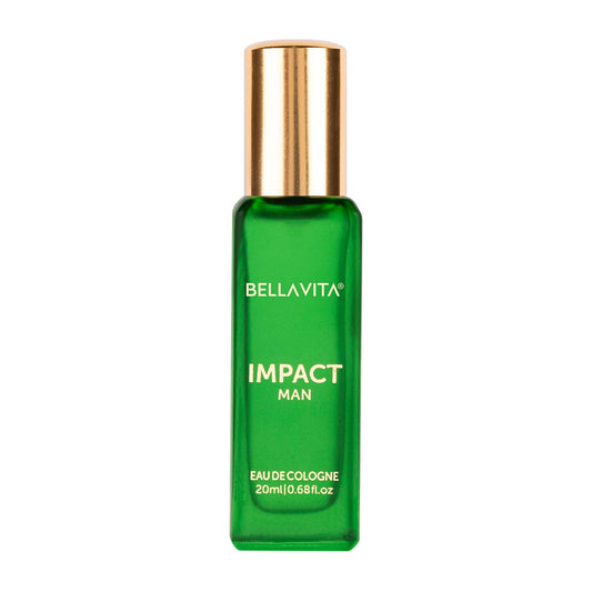 Bella Vita Luxury Impact Men Eau De Cologne Liquid Perfume With Mendarin Orange, Patchouli, Cedar | Woody, Citrusy Long Lasting Edc Fragrance Fresh Scent 20 Ml