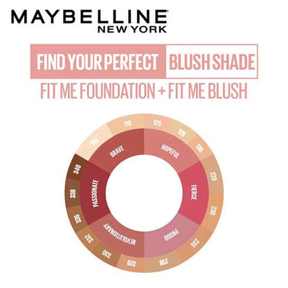 Maybelline New York New Fit Me Mono Blush, 16 hours Easy to Use Long-lasting Cheek Blush. Maybelline Pigmented Creamy Powder Blush Formula, Natural and True to Tone Blush - 40 Proud|4.5 grams