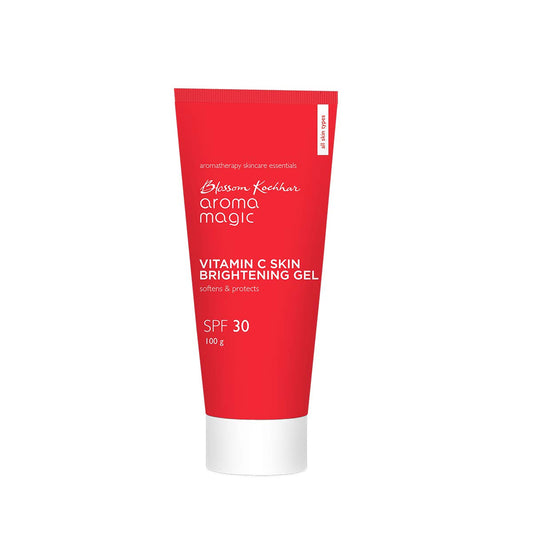 Aroma Magic Vitamin C Skin Brightening Gel with Cherry & licorice extracts | Shields from UV damage (SPF 30), prevents signs of aging, & boosts skin elasticity -100g