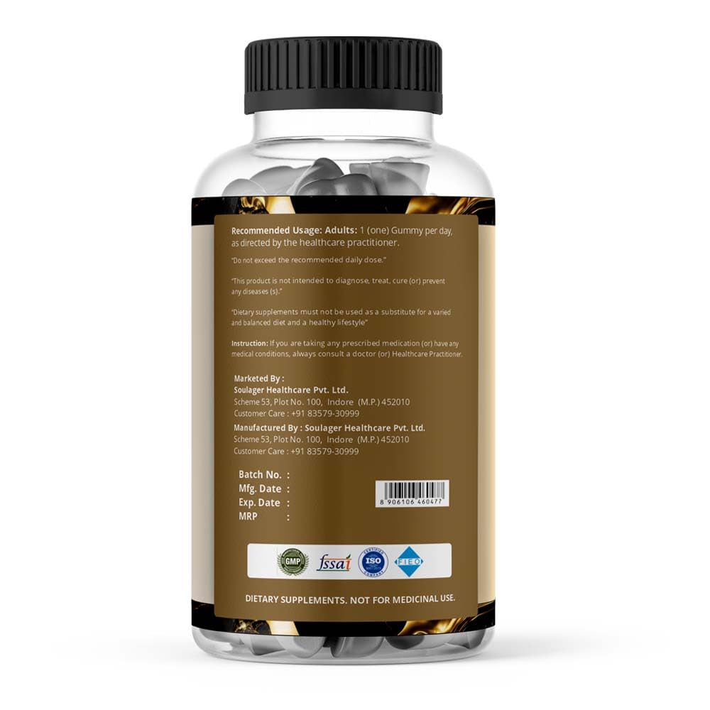Supplement bottle with label on a white background