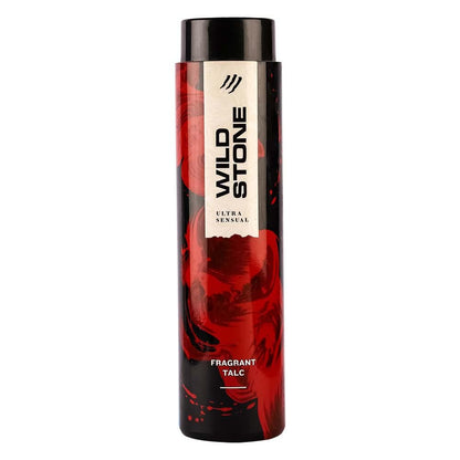 Wild Stone Ultra Sensual fragrant talc packaging on a white background