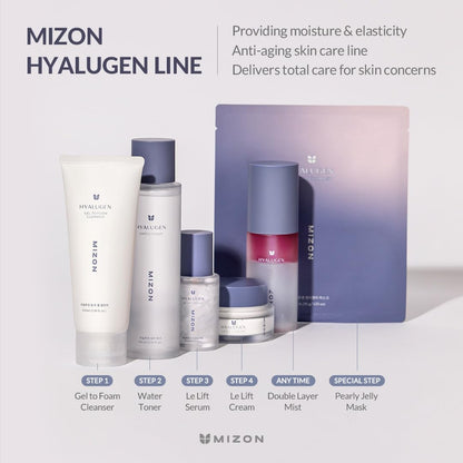 MIZON Hyalugen Le Lift Cream with Hyaluronic Acid and Marine Collagen Deep Hydration Total Care Youthful Skin Revitalizing Korean Skincare - 50 ml