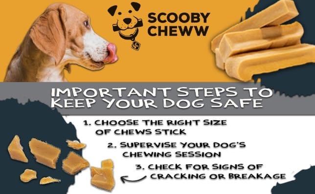 Himalayan Yak Cheese by Scooby Cheww | 100% Natural Vegetarian Yak Chew | Protein & Calcium-Rich Dental Hygiene Dog Treat | Delicious, Nutritious Long-Lasting Chew for All Breeds | 300g Pack