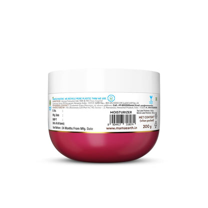 Mamaearth Beetroot Hydraful Light Moisturizing Cream with Beetroot & Hyaluronic Acid | For Hydrated Pink Glow | For Face, Hand & Body | 24-H Moisturization | Quick Absorbing | Non-Greasy | Soft Moisturizer | 200 g