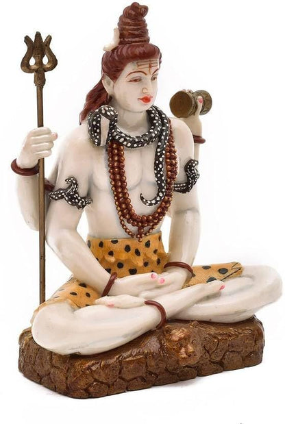 Shivji Idol for Car Dashboard, Home Temple & Office Desk | Compact Resin Mahadev Murti for Puja Room, Table Decor & Spiritual Gift | Small Lord Shiva Statue (Lord Shiva Idol)