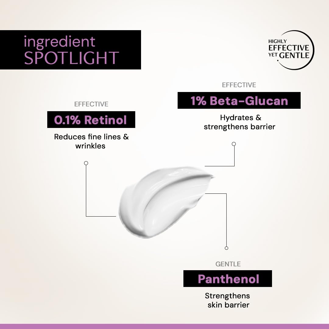 Cosmetic product with labeled ingredients on a light background
