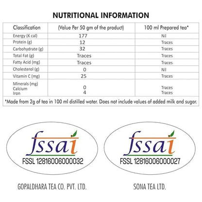 Chaidhara Masala Chai | Premium Spiced Tea with 100% Natural Ingredients | Strong Flavour & Aroma | 250 grams Standup Pouch | Mktd by Gopaldhara