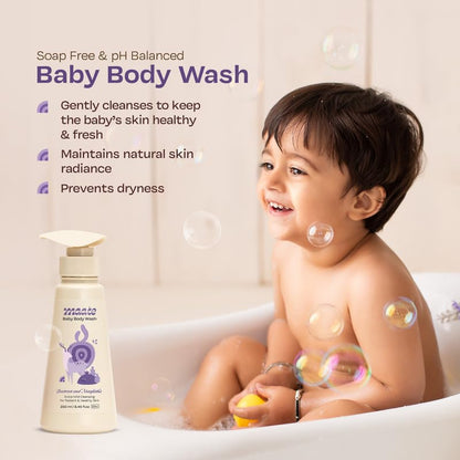 Maate Baby Body Wash | With Ayurvedic Herbs Beetroot, Manjistha & Neem extracts | Body Wash for Dry & Sensitive Skin | Natural & Vegan | Tear-free & pH Balanced | Soap Free (250ml (Pack of 1))
