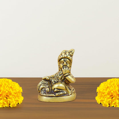 100% Pure Brass Laddu Gopal Idol for Home Dcor, Puja, and Spiritual Gifting | Ideal for Living Room, Temple, or Personal Altar