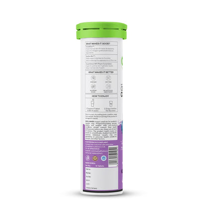 OZiva Phyto Ceramides+ Collagen Builder, Skin Hydration, Blueberry, 15 Tabs