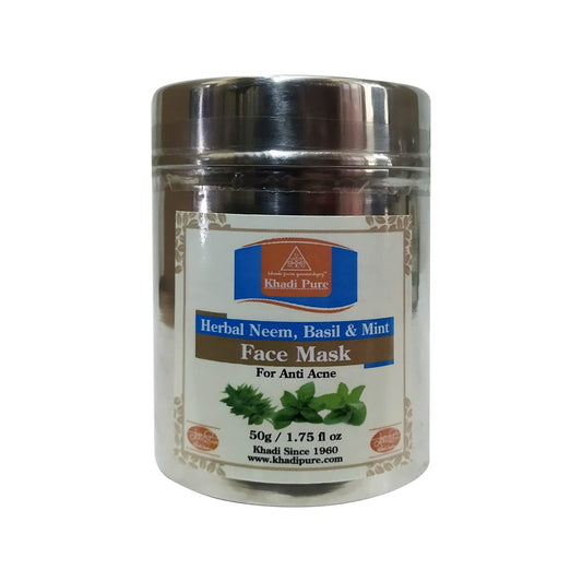Khadi Pure Herbal Neem, Basil & Mint Face Mask (Anti-Acne), 50 g