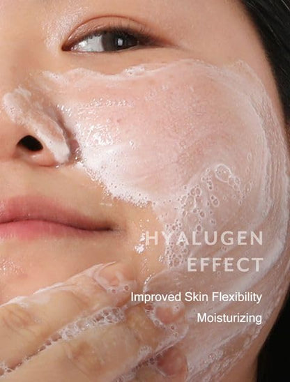 MIZON Hyalugen Gel To Foam Cleanser Collagen Hyaluronic Acid Hydrating Hypoallergenic Face Wash for Dry Skin Moisturizing Korean Skincare - 100 ml