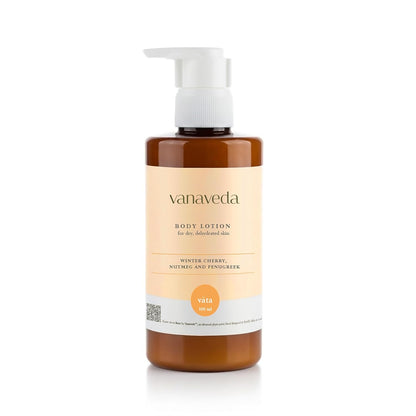 Vanaveda Vata Body Lotion for Dry Skin | Deeply Hydrating Ayurvedic Moisturiser with Plant-Based Oils | Daily Body Care for Soft, Nourished Skin | 300ml