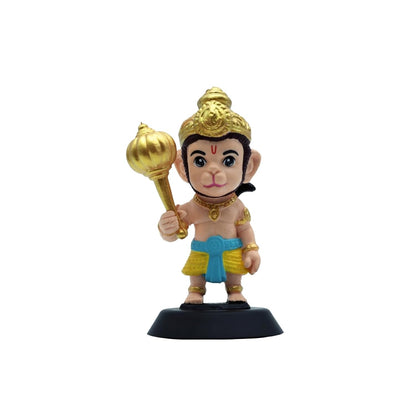 Hanuman Ji Figurine Showpiece for Car Dashboard, Home Office, Pooja Room | Bajrangbali Murti Statue for Hindu Temple, Spiritual Decor | Gift for Devotees