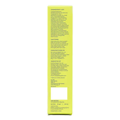 Back label of a product with text on a white background