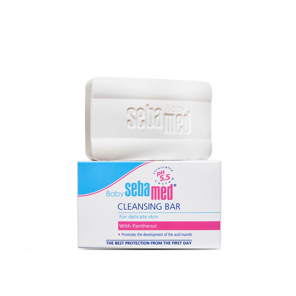Sebamed Baby Cleansing Bar 150g|Ph 5.5 | With Panthenol|No tears & Soap Free bar| For Delicate skin