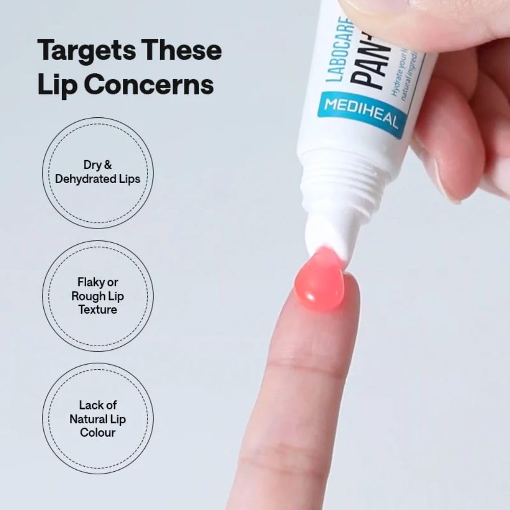 MEDIHEAL Pantenolips Healssence Lip Essence (10 ml) Hydrating Korean Lip Treatment with Panthenol & Shea Butter for Dry Chapped Lips, Moisturizing Nourishing Lip Treatment, Glossy Lip Care