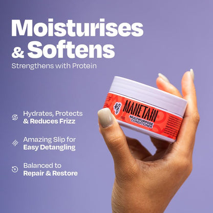 MANETAIN Multipurpose Conditioner 100gm for Curly & Wavy Hair | Hydrating Protein–Moisture Balanced Formula for Frizz Control & Softness | CG-Friendly, Silicone-Free | Suitable for Women & Men