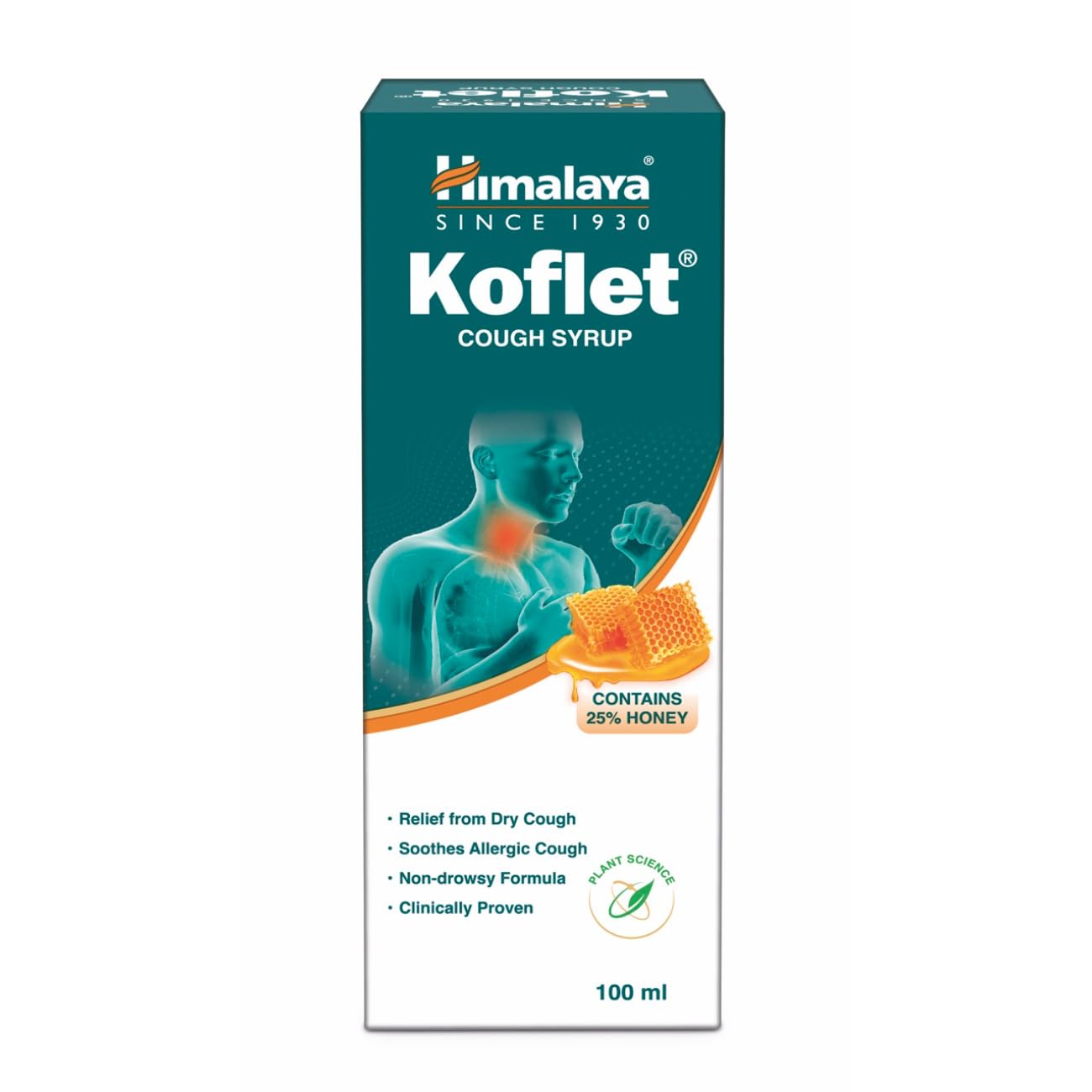 Himalaya Koflet Cough Syrup box on a white background