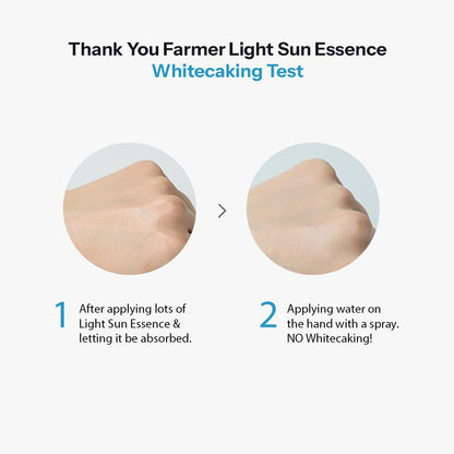 THANKYOU FARMER Sun Project Light Sun Essence SPF50+ PA+++ (120 ML) Korean Sunscreen Essence, Hydrating, Lightweight, No White Cast, UV Protection, Soothes & Moisturises for All Skin Types