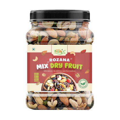 High Fresh Premium Mix Dry Fruits | Almonds, Cashews, Pistachios, Raisins, Apricots, Black Raisins & Dried Kiwi | Assorted Crunchy Trail Mix for Snacking & Gifting