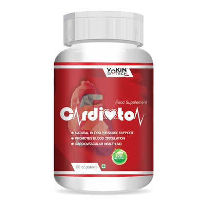 Vokin Biotech Cardioton 60 Capsules with Coenzyme Q10 & Arjuna Extract For Heart Health
