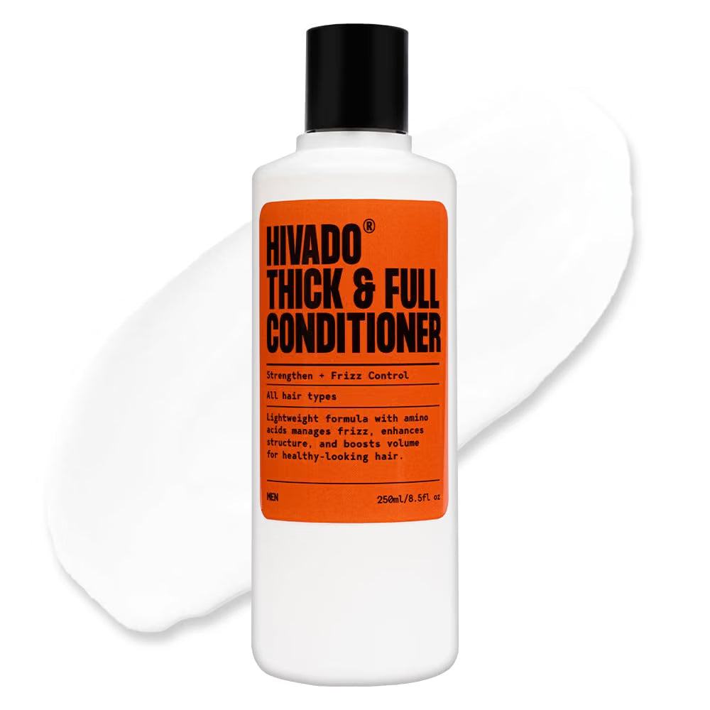 Thick & Full Conditioner for Men 250ml | Lightweight Volumizing Conditioner for Healthier-Looking Hair | Black Oats, Rosemary, Jojoba Oil & Hydrolysed Silk Protein | Sulfate & Paraben Free