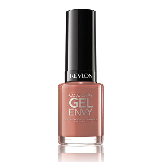 Revlon ColorStay Gel Envy Longwear Nail Polish, with Built-in Base Coat & Glossy Shine Finish, in Nude/Brown, 465 2 Of A Kind, 11.7 ml