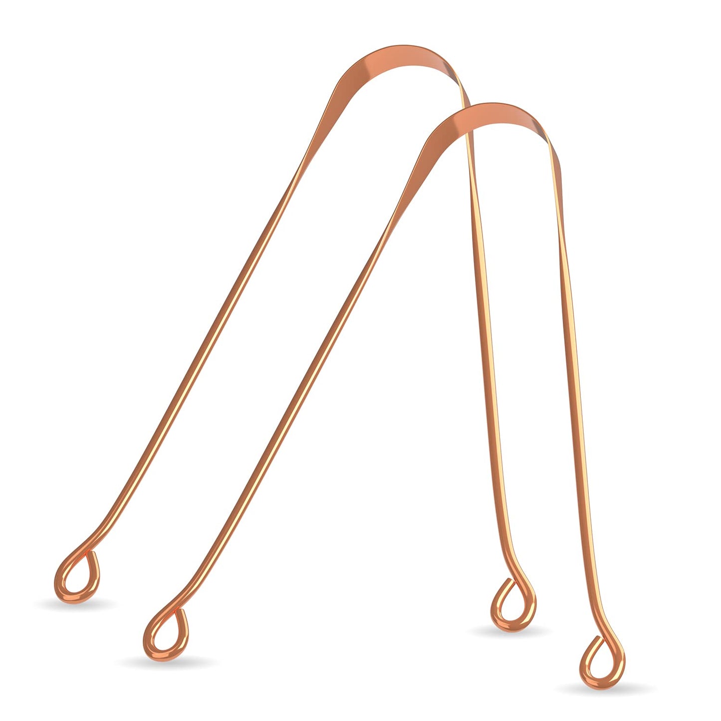 Zandu Copper Tongue Cleaner (Pack of 2) :An Anti-Microbial Tongue Cleaner for Managing Oral Health | Reduces Bad Breath & Supports Digestive Health | Comfortable & Flexible Handle | Easy & Safe to Use