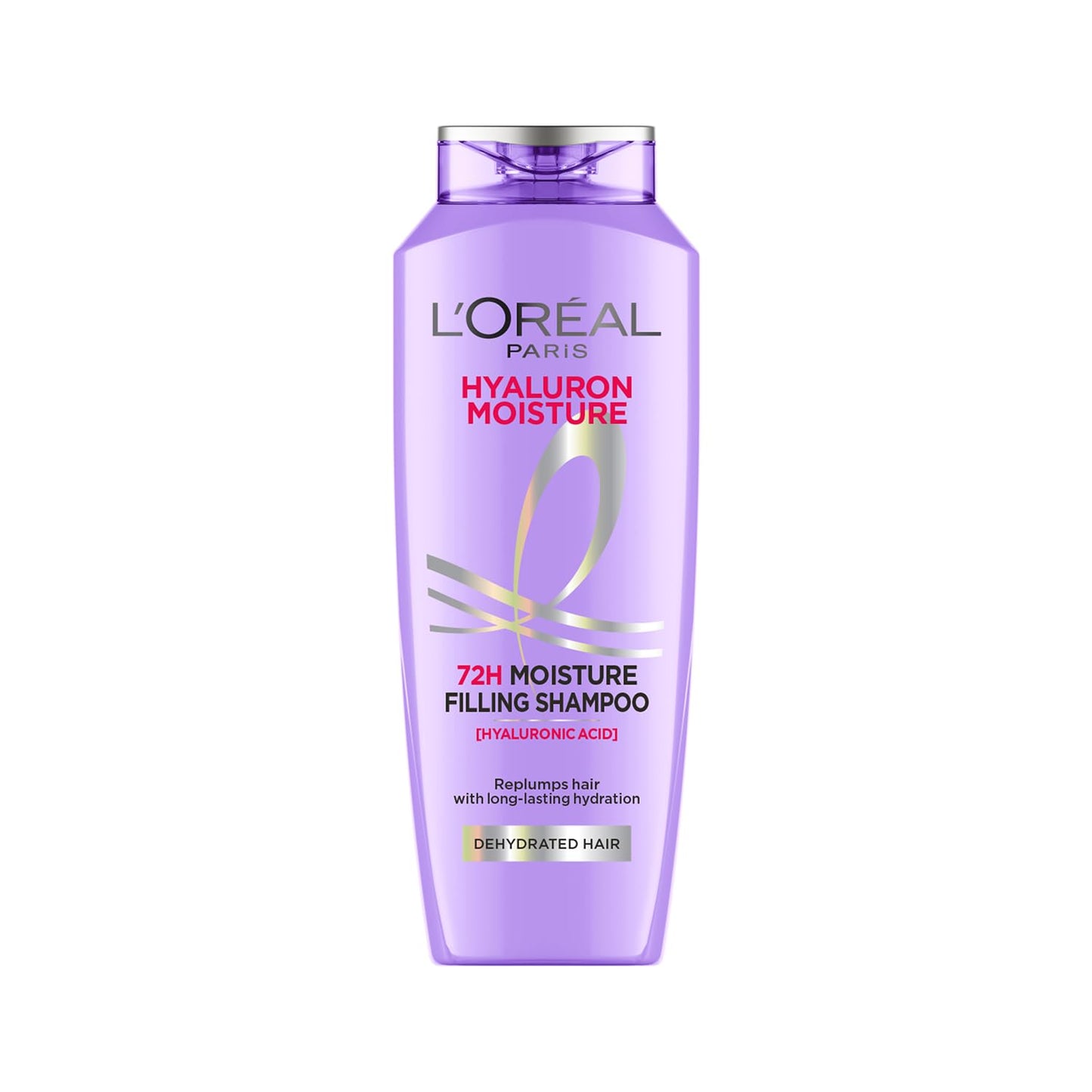 L Oréal Paris Moisture Filling Shampoo, With Hyaluronic Acid, For Dry & Dehydrated Hair, Adds Shine & Bounce, Hyaluron Moisture 72H, 340Ml.